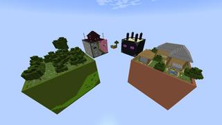 Screenshot of the Minecraft Bedrock Marketplace product Mob Skulls Skyblock created by Pixelusion.