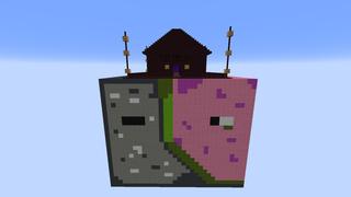 Screenshot of the Minecraft Bedrock Marketplace product Mob Skulls Skyblock created by Pixelusion.