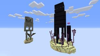 Screenshot of the Minecraft Bedrock Marketplace product Mob Skyblock created by Pixelusion.