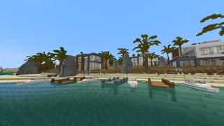 Screenshot of the Minecraft Bedrock Marketplace product Modern Island Mansion created by Pixelusion.