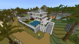 Screenshot of the Minecraft Bedrock Marketplace product Modern Island Mansion created by Pixelusion.