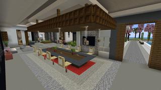 Screenshot of the Minecraft Bedrock Marketplace product Modern Mansion created by Pixelusion.