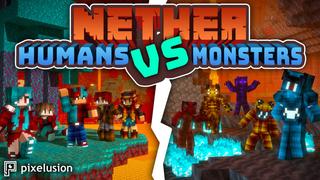 Thumbnail of the Minecraft Bedrock Marketplace product Nether Humans VS Monsters created by Pixelusion.