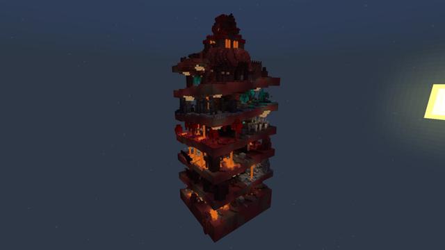 Screenshot of the Minecraft Bedrock Marketplace product Nether Parkour created by Pixelusion.