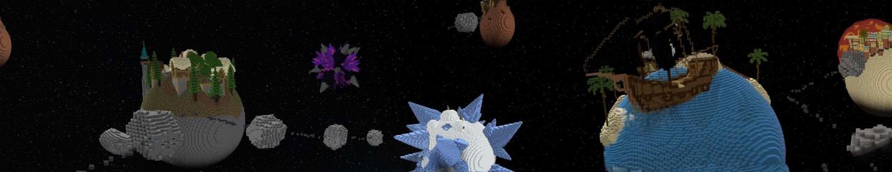 Panorama of the Minecraft Bedrock Marketplace product New Worlds Skyblock created by Pixelusion.