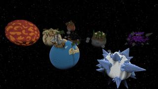 Screenshot of the Minecraft Bedrock Marketplace product New Worlds Skyblock created by Pixelusion.