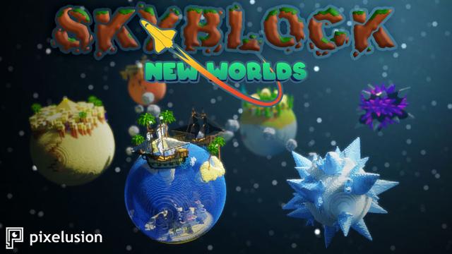 Thumbnail of the Minecraft Bedrock Marketplace product New Worlds Skyblock created by Pixelusion.