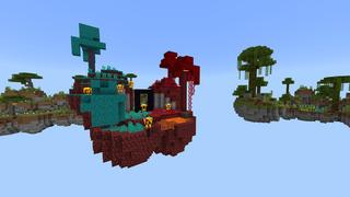 Screenshot of the Minecraft Bedrock Marketplace product No Chest Skyblock created by Pixelusion.