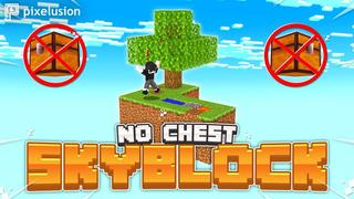 Thumbnail of the Minecraft Bedrock Marketplace product No Chest Skyblock created by Pixelusion.