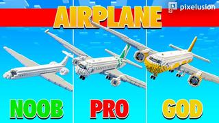 Thumbnail of the Minecraft Bedrock Marketplace product Noob VS Pro VS God: Airplane created by Pixelusion.