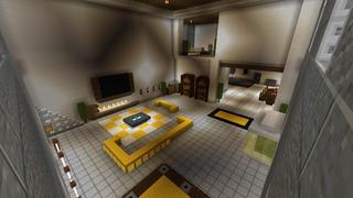 Screenshot of the Minecraft Bedrock Marketplace product Noob VS Pro VS God: American created by Pixelusion.