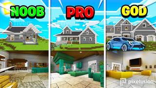 Thumbnail of the Minecraft Bedrock Marketplace product Noob VS Pro VS God: American created by Pixelusion.
