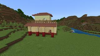 Screenshot of the Minecraft Bedrock Marketplace product Noob VS Pro VS God Roman House created by Pixelusion.