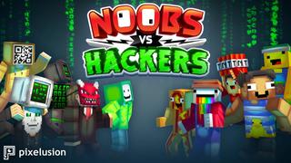 Thumbnail of the Minecraft Bedrock Marketplace product Noobs vs Hackers created by Pixelusion.