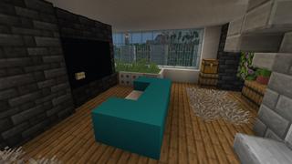 Screenshot of the Minecraft Bedrock Marketplace product NoobVsProVsHacker: Futuristic created by Pixelusion.