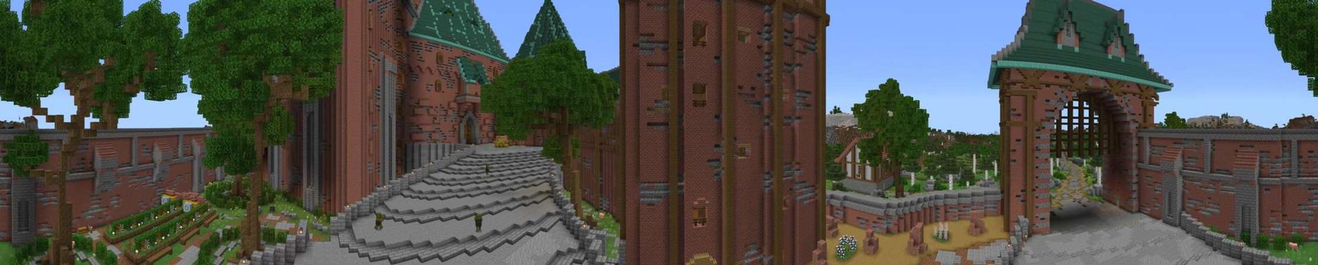 Panorama of the Minecraft Bedrock Marketplace product Ogres Castle created by Pixelusion.