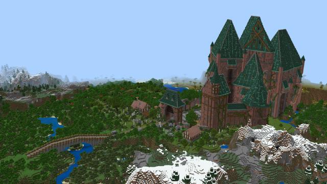 Screenshot of the Minecraft Bedrock Marketplace product Ogres Castle created by Pixelusion.