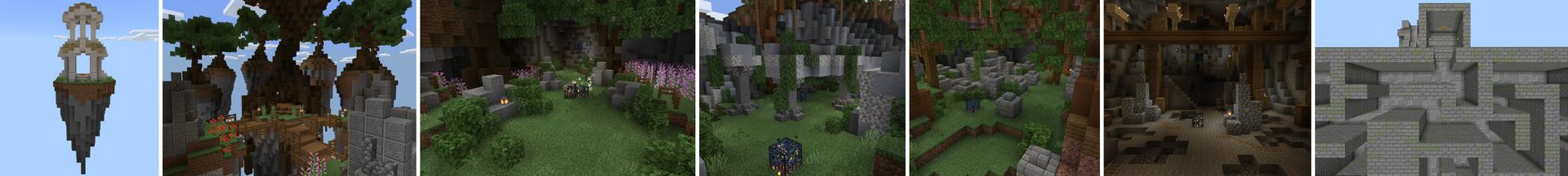 Panorama of the Minecraft Bedrock Marketplace product One Block Challenge created by Pixelusion.