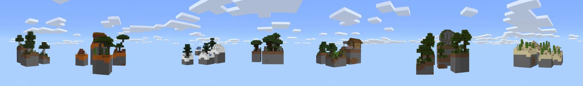 Panorama of the Minecraft Bedrock Marketplace product One Block Lucky Block created by Pixelusion.