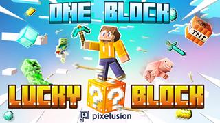 Thumbnail of the Minecraft Bedrock Marketplace product One Block Lucky Block created by Pixelusion.
