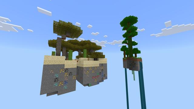 Screenshot of the Minecraft Bedrock Marketplace product One Block Skyblock! created by Pixelusion.