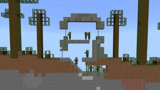 Screenshot of the Minecraft Bedrock Marketplace product One Block Wide created by Pixelusion.