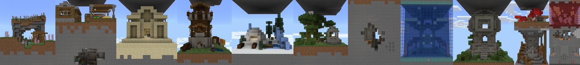 Panorama of the Minecraft Bedrock Marketplace product One Chunk Challenge 2 created by Pixelusion.
