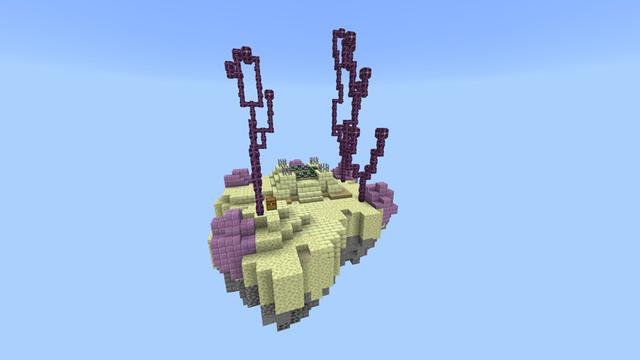 Screenshot of the Minecraft Bedrock Marketplace product One Island Skyblock created by Pixelusion.