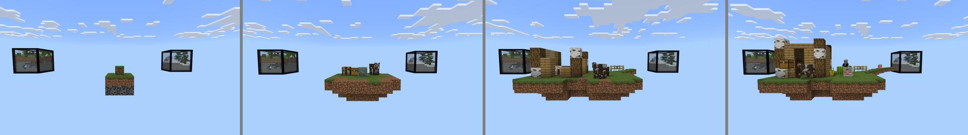 Panorama of the Minecraft Bedrock Marketplace product Original One Block created by Pixelusion.