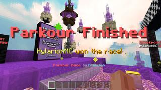 Screenshot of the Minecraft Bedrock Marketplace product Parkour Race created by Pixelusion.