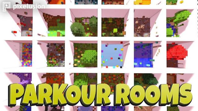 Thumbnail of the Minecraft Bedrock Marketplace product Parkour Rooms created by Pixelusion.