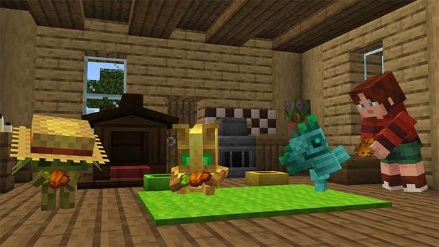 Screenshot of the Minecraft Bedrock Marketplace product PETS Add-On created by Pixelusion.