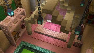 Screenshot of the Minecraft Bedrock Marketplace product Pink Castle created by Pixelusion.