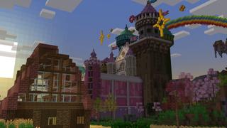 Screenshot of the Minecraft Bedrock Marketplace product Pink Castle created by Pixelusion.