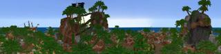Panorama of the Minecraft Bedrock Marketplace product Pirate Island created by Pixelusion.