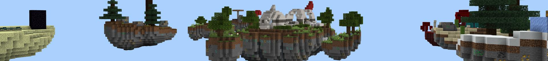 Panorama of the Minecraft Bedrock Marketplace product Plane Wreck Skyblock created by Pixelusion.