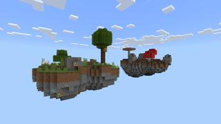 Screenshot of the Minecraft Bedrock Marketplace product Plane Wreck Skyblock created by Pixelusion.