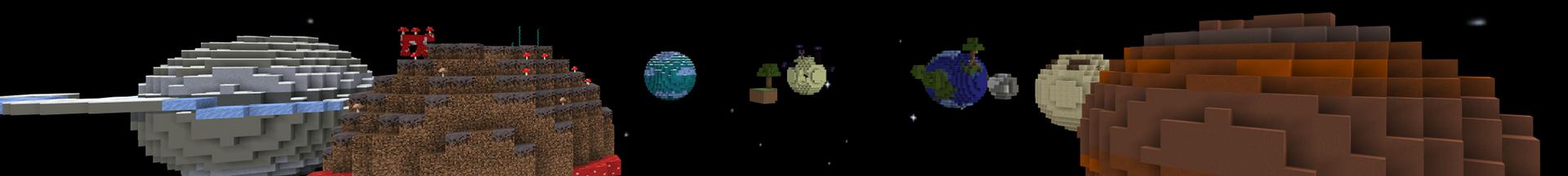 Panorama of the Minecraft Bedrock Marketplace product Planet Skyblock created by Pixelusion.