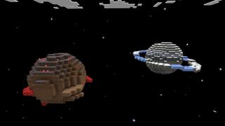 Screenshot of the Minecraft Bedrock Marketplace product Planet Skyblock created by Pixelusion.