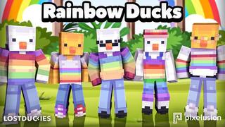 Thumbnail of the Minecraft Bedrock Marketplace product Rainbow Ducks created by Pixelusion.