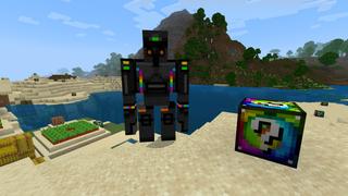 Screenshot of the Minecraft Bedrock Marketplace product Rainbow Lucky Blocks created by Pixelusion.