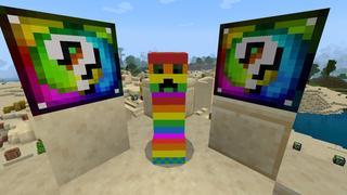 Screenshot of the Minecraft Bedrock Marketplace product Rainbow Lucky Blocks created by Pixelusion.