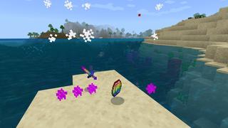 Screenshot of the Minecraft Bedrock Marketplace product Rainbow Lucky Blocks created by Pixelusion.