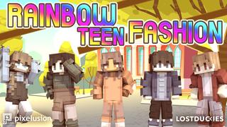 Thumbnail of the Minecraft Bedrock Marketplace product Rainbow Teen Fashion created by Pixelusion.