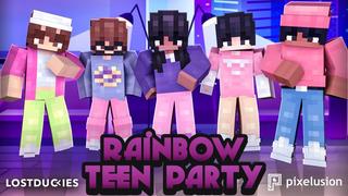 Thumbnail of the Minecraft Bedrock Marketplace product Rainbow Teen Party created by Pixelusion.