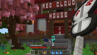 Screenshot of the Minecraft Bedrock Marketplace product Red Cloud Weapons created by Pixelusion.