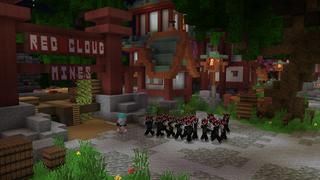 Screenshot of the Minecraft Bedrock Marketplace product Red Cloud Weapons created by Pixelusion.