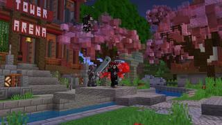 Screenshot of the Minecraft Bedrock Marketplace product Red Cloud Weapons created by Pixelusion.