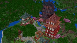 Screenshot of the Minecraft Bedrock Marketplace product Red Cloud Weapons created by Pixelusion.