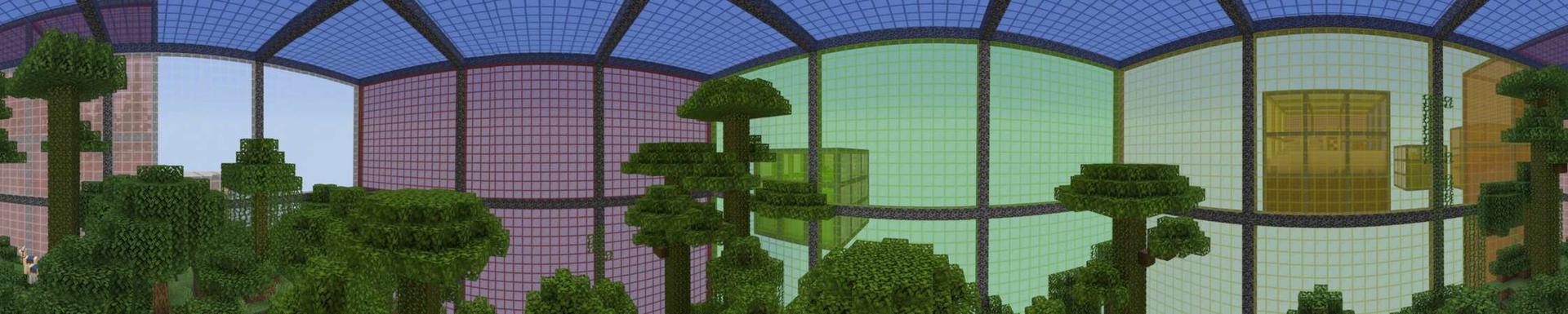 Panorama of the Minecraft Bedrock Marketplace product Rubik's Cube Islands created by Pixelusion.